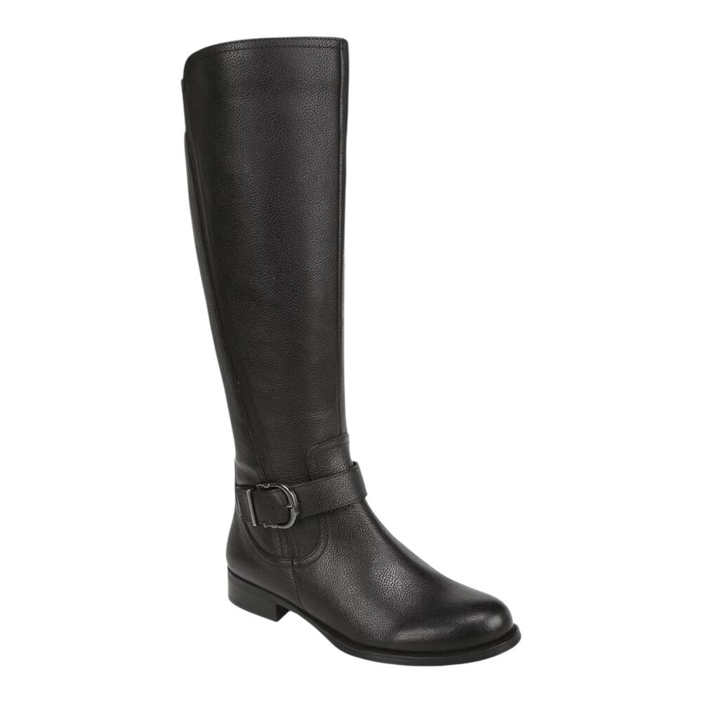 Naturalizer Women's Jaya Leather Knee High Block Heel Riding Boots Black Size 11